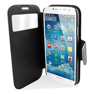Adarga Samsung Galaxy S4 View Flip Case - Black