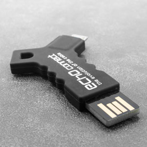 Porte-Clés Charge et Synchronisation Echo Micro USB - Noir