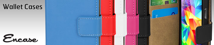 Adarga Leather-Style Samsung Galaxy S5 Mini Wallet Case - Black