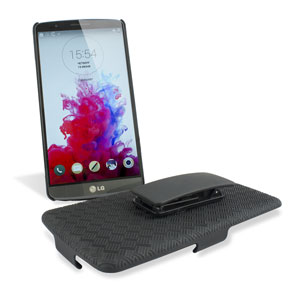 Encase Mesh LG G3 Tough Case & Holster/Belt Clip - Black