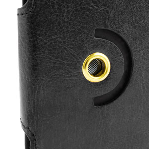 Encase Rotating 4 Inch Leather-Style Universal Phone Case - Black