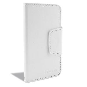 Encase Rotating 4 Inch Leather-Style Universal Phone Case - White