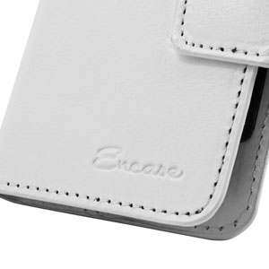 Encase Rotating 4 Inch Leather-Style Universal Phone Case - White