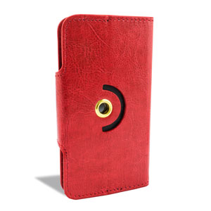 Encase Rotating 4 Inch Leather-Style Universal Phone Case - Red