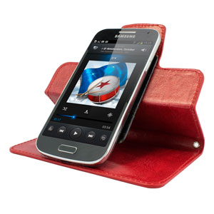 Housse universelle pour téléphone 4’’style cuir – Rouge