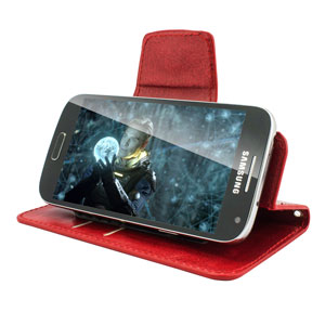 Encase Rotating 4 Inch Leather-Style Universal Phone Case - Red