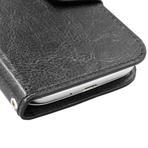 Encase Rotating 5 Inch Leather-Style Universal Phone Case - Black