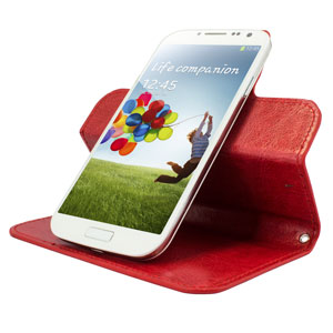 Encase Rotating 5 Inch Leather-Style Universal Phone Case - Red