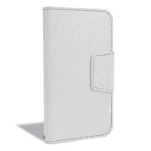Encase Rotating 5.5 Inch Leather-Style Universal Phone Case - White
