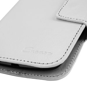 Encase Rotating 5.5 Inch Leather-Style Universal Phone Case - White