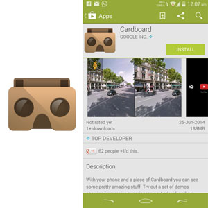 Boitier Réalité virtuelle Google Cardboard, lunettes 3D Tag NFC