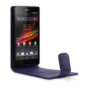 Adarga Sony Xperia Z Wallet Flip Case - Purple