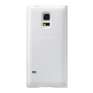 Official Samsung Galaxy S5 Mini Flip Case Cover - Shimmery White