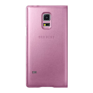 Official Samsung Galaxy S5 Mini Flip Case Cover - Metallic Pink