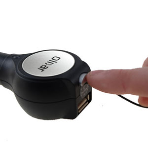 Olixar Retractable Micro USB In Car Charger With USB Port