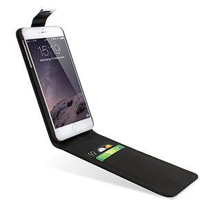 Encase Leather-Style iPhone 6 Plus Wallet Flip Case - Black