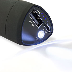 enCharge 2200mAh Power Bank with LED Torch - Black