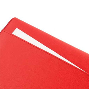 Snugg Leather-Style Wallet Microsoft Surface Pro 3 Pouch - Red 
