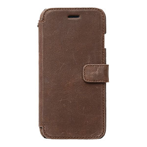 Zenus Vintage Diary iPhone 6S / 6 Genuine Leather Case - Dark Brown