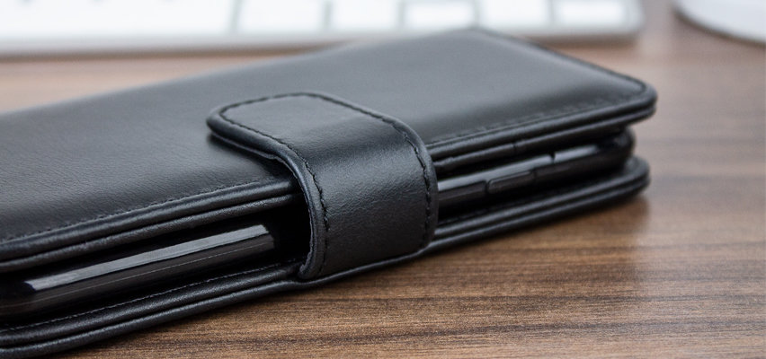 Olixar Genuine Leather iPhone 6S Wallet Case - Black
