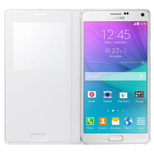 S View Cover Officielle Samsung Galaxy Note 4 – Blanche