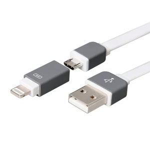 Câble USB Lightning & Micro USB TipX Dual - Bleu