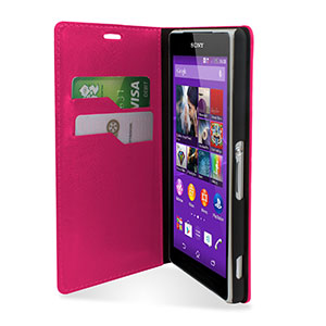 Encase Leather-Style Sony Xperia Z3 Wallet Case - Pink