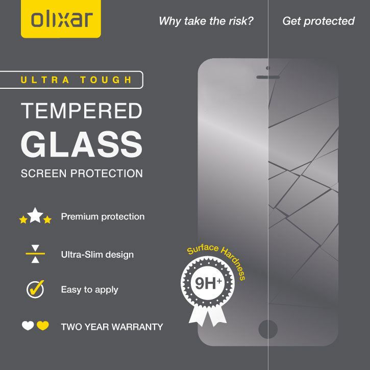Olixar Huawei P9 Full Covered Glass Screen Protector - Black
