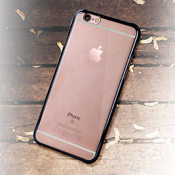 Glimmer Polycarbonate iPhone 6 Shell Case - Black and Clear