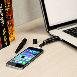 Connector+ 3-in-1 Charging Cable, Stylus and Pen - Black