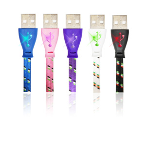 Happy Braided Light-up 1m Lightning Cable