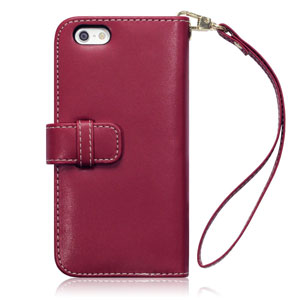 Encase Leather-Style iPhone 6 Wallet Case - Floral Red