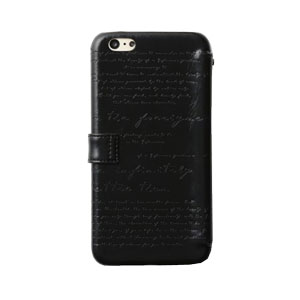 Zenus Lettering Diary iPhone 6 Plus Case - Black 