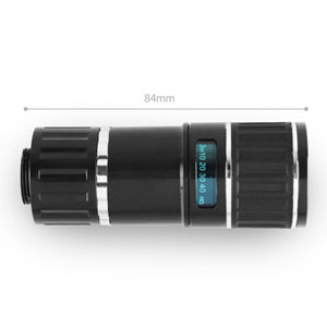 Telescopio 12x Zoom con trípode para iPhone 6 - Negro