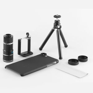 iPhone 6 Plus 12x Zoom Telescope with Tripod Stand - Black