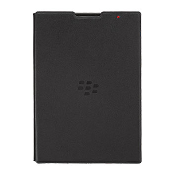 Official BlackBerry Passport Leather Flip Case - Black