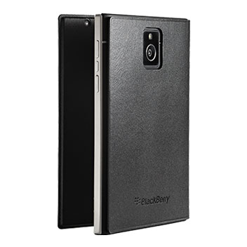 Official BlackBerry Passport Leather Flip Case - Black