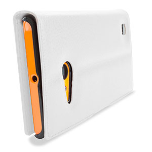 Encase Leather-Style Nokia Lumia 735 Wallet Case - White