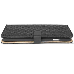 Encase Leather-Style Diamond Quilted iPhone 6 Plus Wallet Case - Black
