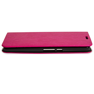 Encase Leather-Style Nexus 6 Wallet Case - Hot Pink