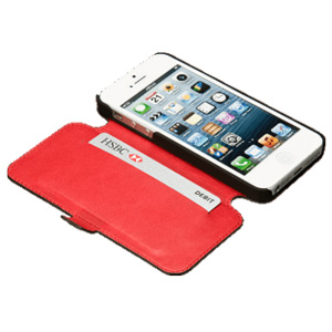 Redneck Red Line Leather iPhone 5S / 5 Book Case