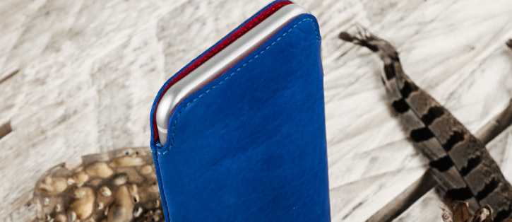 Redneck Red Line Genuine Leather iPhone 6 Pouch - Blue