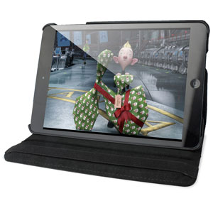 Encase Alligator Pattern Rotating iPad Mini 3 / 2 / 1 Case - Black