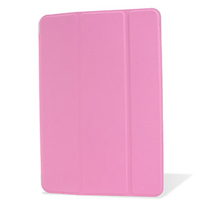 Encase Transparent iPad Mini 3 / 2 / 1 Folding Stand Case - Pink