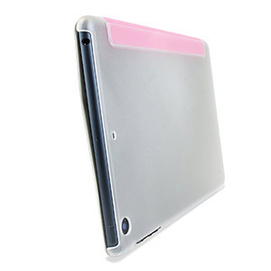 Encase Transparent iPad Mini 3 / 2 / 1 Folding Stand Case - Pink