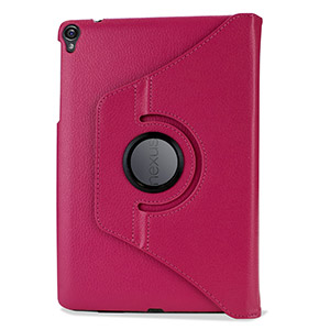 Encase Leather-Style Rotating Google Nexus 9 Case - Pink