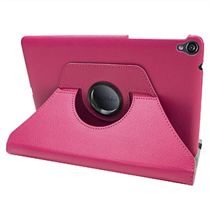 Encase Leather-Style Rotating Google Nexus 9 Case - Pink