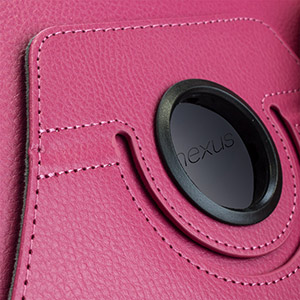 Encase Leather-Style Rotating Google Nexus 9 Case - Pink