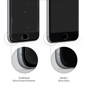 Protection d'écran en Verre iPhone 6 Plus Moshi iVisor - Noire