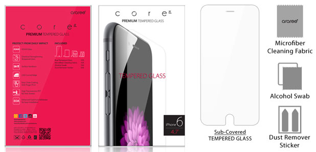 CORE iPhone 6S / 6 Tempered Glass Curved Screen Protector